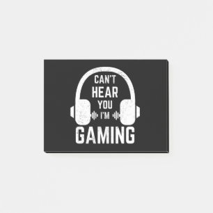 Can't Hear You I'm Gaming Video Gamer Post-it Notes