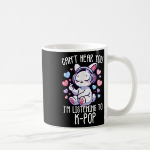 Cant Hear You Im Listening K-pop Rabbit Finger Hea Coffee Mug