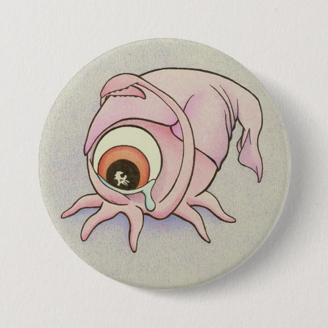 can't help but cry 3 inch round button (Front)