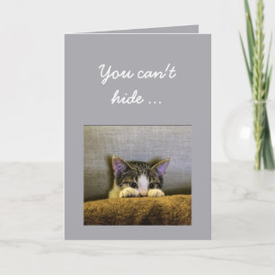 Can't hide from 30th Birthday Fun Kitten Card