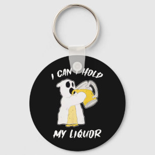 Can't Hold My Liquor Ghost Halloween Beer Keychain