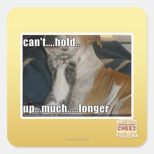 Can't Hold Up Much Longer Square Sticker (Front)