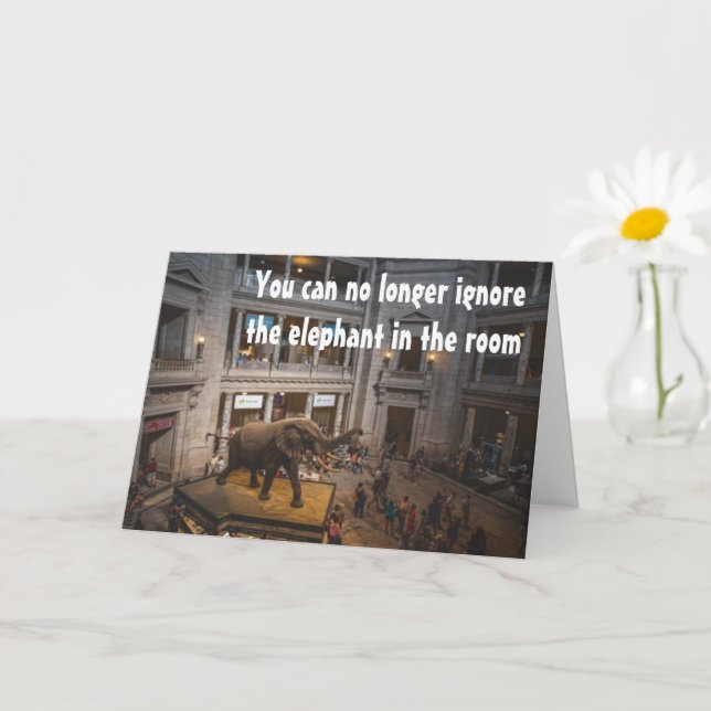 Can't Ignore The Elephant In The Room - Card (Small Plant)