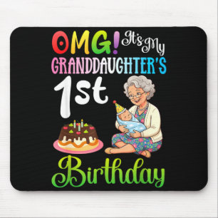 Cant keep calm granddaughters 1st birthday grandma mouse pad