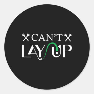 Cant Lay Up Logo Funny Golf Classic Round Sticker