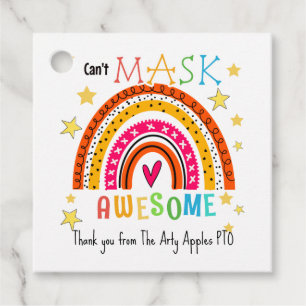 can't mask how awesome you are rainbow volunteer favour tags