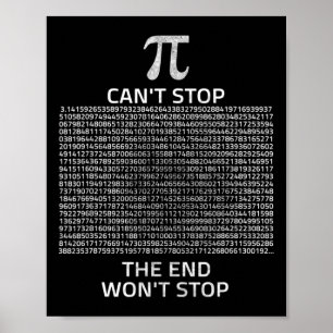 Can't Stop Pi Wont Stop With Vintage Teacher Pi Da Poster
