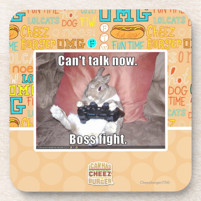 Can't talk now, boss fight. coaster (Front)