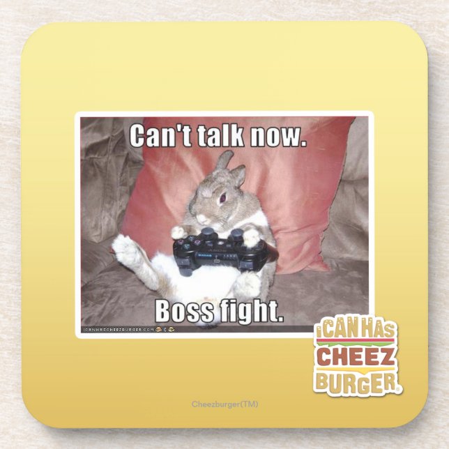 Can't talk now, boss fight. coaster (Front)