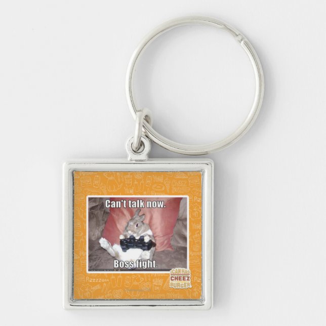 Can't talk now, boss fight. keychain (Front)