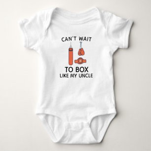Can't Wait to Boxing Like Uncle - Fighter - Boxing Baby Bodysuit