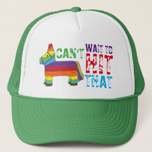Can't Wait to Hit That Funny Donkey Rainbow Piñata Trucker Hat