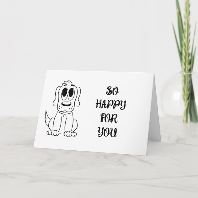 "CAN'T WAIT TO MEET YOUR NEW PUPPY" CARD (Front)