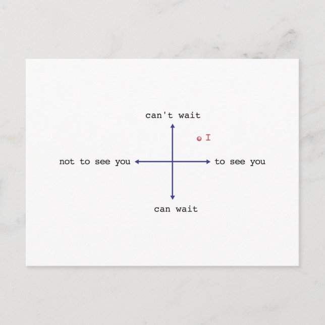 Can't Wait To See You Postcard (Front)