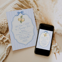 Can't Wait to Squeeze You Blue Citrus Baby Shower 