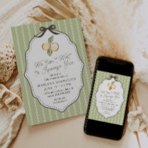 Can't Wait to Squeeze You Green Lemon Baby Shower 
