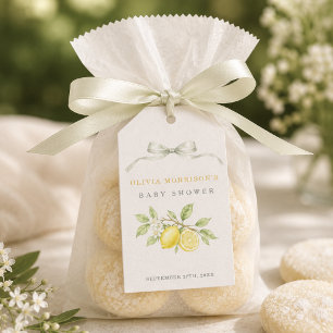 Can't Wait to Squeeze You Lemon Baby Shower Favour Gift Tags