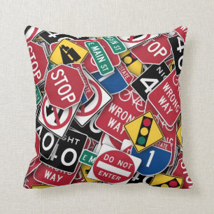 Can't You Read The Signs Throw Pillow