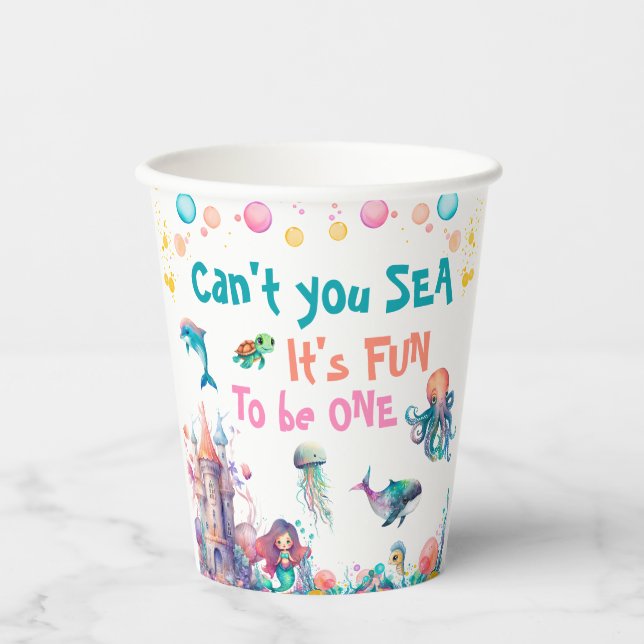 Can't You Sea It's Fun To Be One  Paper Cups (Front)