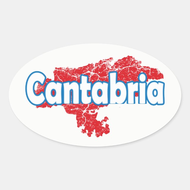 Cantabria Oval Sticker (Front)