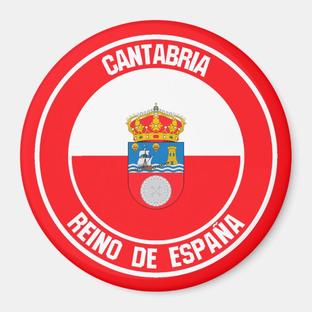Cantabria Round Emblem Magnet (Front)