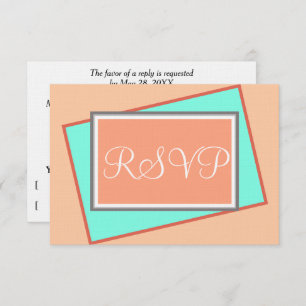 Cantaloupe Blue Geometric Layered Look RSVP