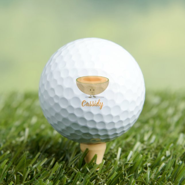 Cantaloupe Name Food Golf Balls (Insitu Tee)