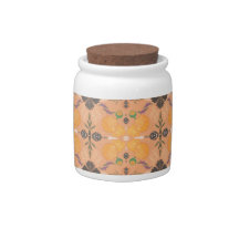 Cantaloupe (Peach) Candy Jar