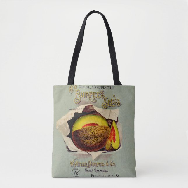 Cantaloupe Seed Advertising Art Antique Tote Bag (Front)