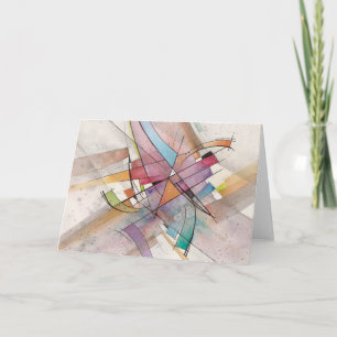 CANTATA in PASTEL MAJOR Abstract Art Watercolor Card