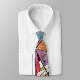 CANTATA in PASTEL MAJOR Abstract Watercolor Art Tie