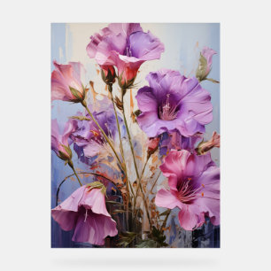 Canterbury Bells - Impasto Floral Acrylic Sign