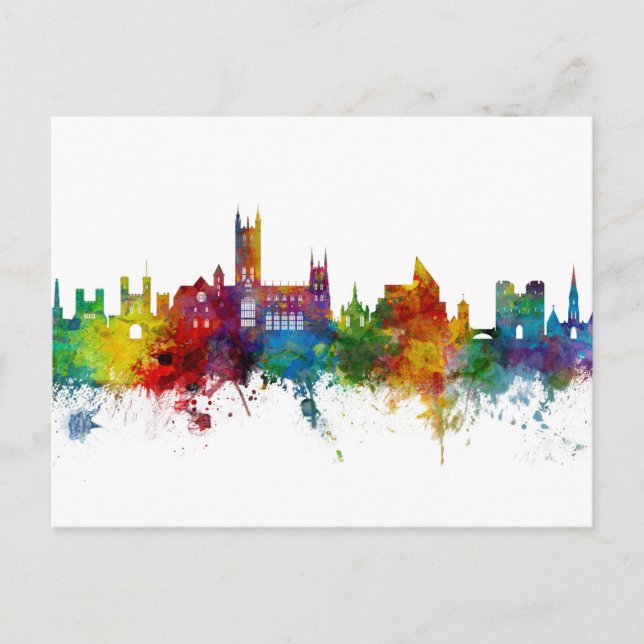 Canterbury England Skyline Postcard (Front)
