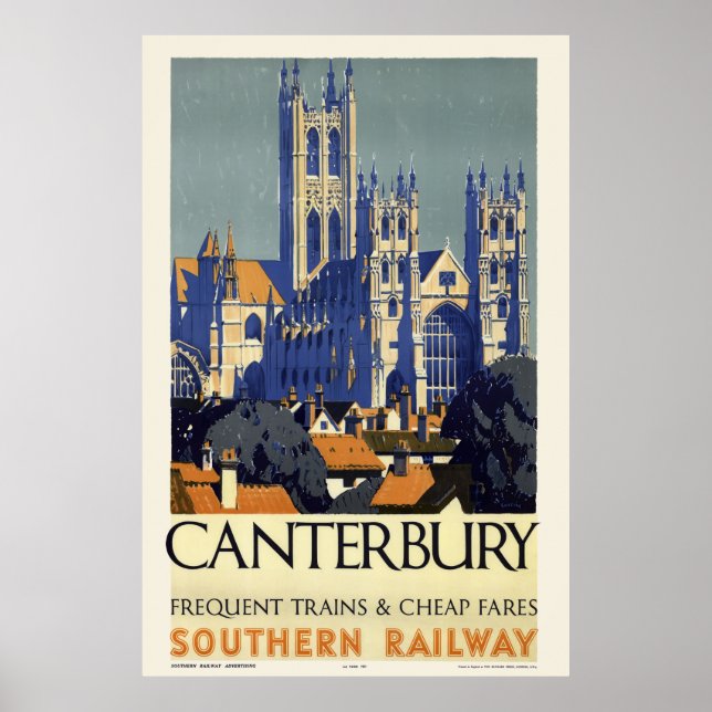 Canterbury UK Vintage Poster 1937 (Front)