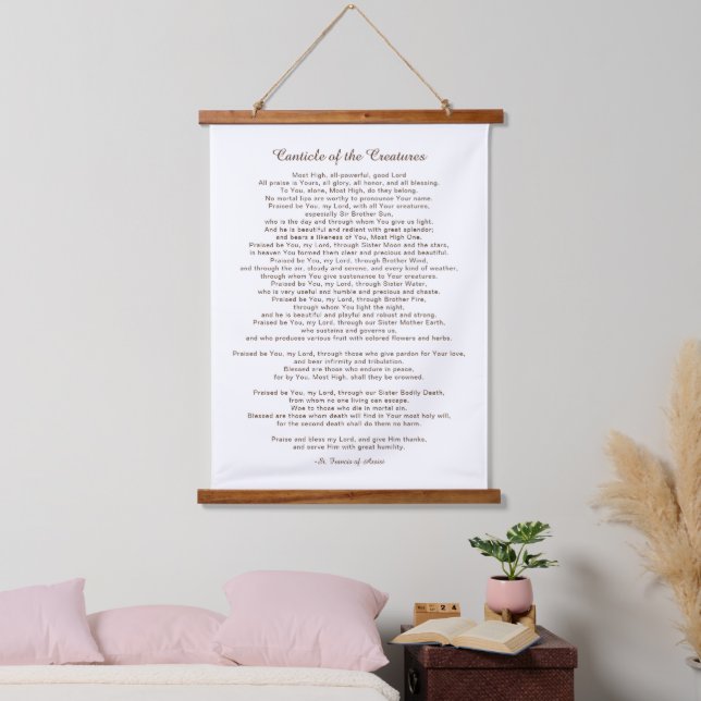 Canticle of the Creatures by St. Francis of Assisi Hanging Tapestry (Bedroom)