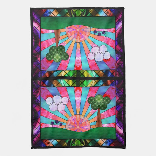 Canticle of the Sun Kitchen Towel (Vertical)