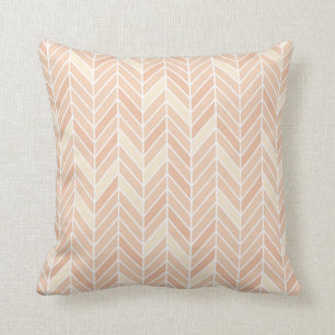 Cantilevered Chevron narrow   blush Throw Pillow