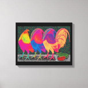 Cantina Roosters Canvas Print