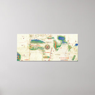 Cantino Planisphere   1502 Canvas Print