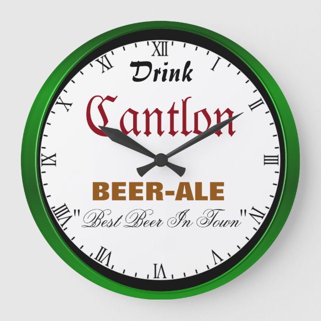 Cantlon Beer Large Clock (Front)