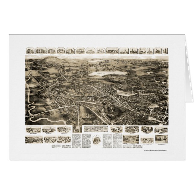 Canton, carte panoramique de mA - 1918 (Devant horizontal)