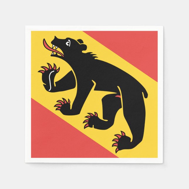 Canton of Bern flag Switzerland symbol Napkin (Front)