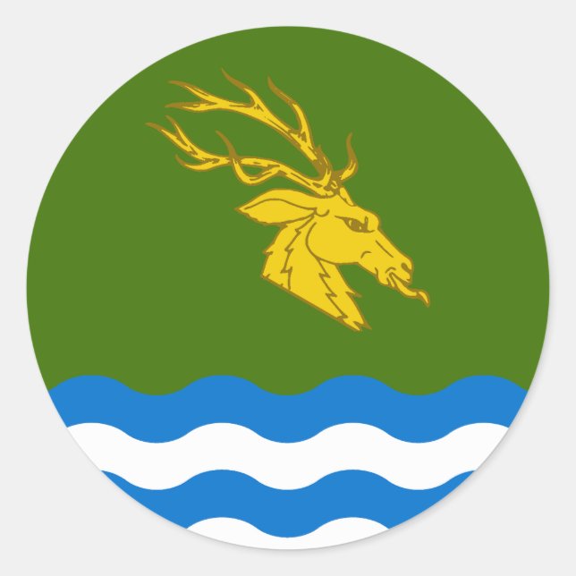 Canton of Buckston-on-Eno Populace Badge Classic Round Sticker (Front)