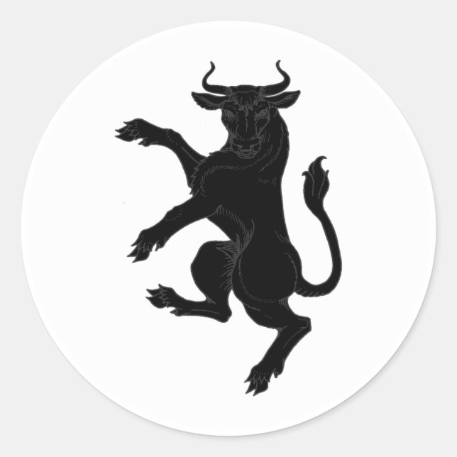 Canton of Cluain Populace Badge Classic Round Sticker (Front)