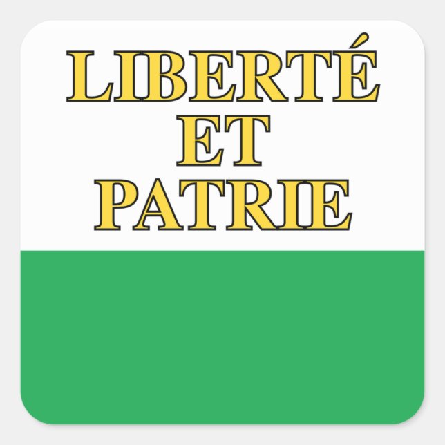 Canton of Vaud flag, Switzerland Square Sticker (Front)