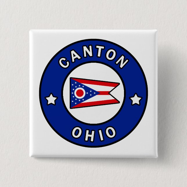Canton Ohio 2 Inch Square Button (Front)