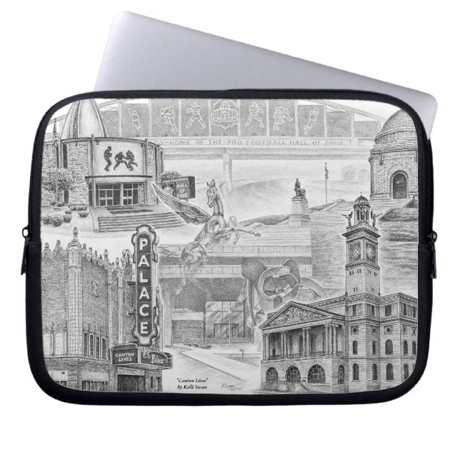 Canton Ohio Historic Landmarks Laptop Sleeve (Front)
