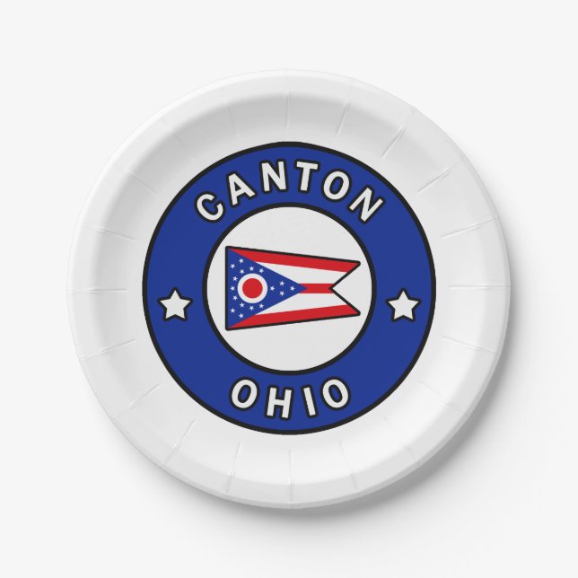 Canton Ohio Paper Plate (Front)
