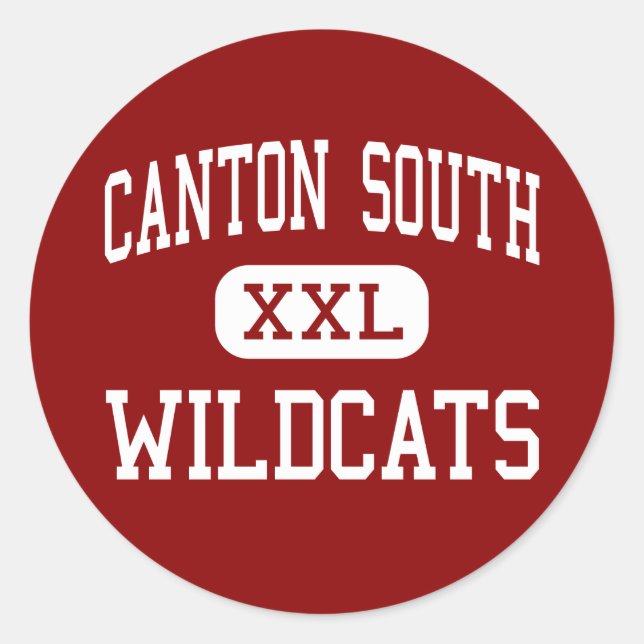 Canton South - Wildcats - High - Canton Ohio Classic Round Sticker (Front)