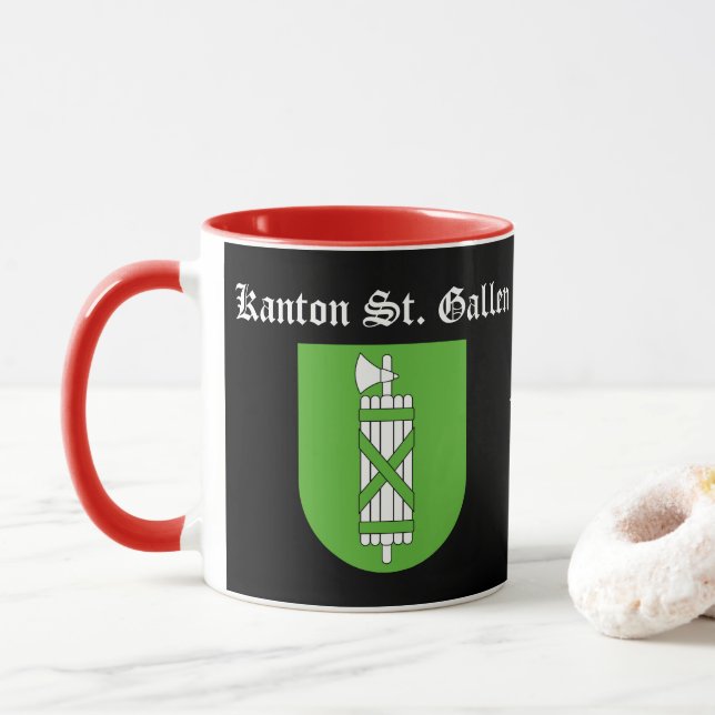 Canton St. Gallen, Suisse Mug (Avec donut)